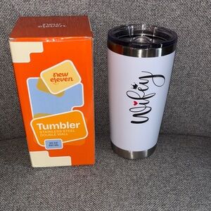 White Stainless Steel Tumbler with 'Wifey' Design